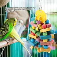 Zyyini Toy Bird играчки висящи дървени играчки люлка, подходяща за папагали и птици, люлка на играчки, дървена играчка