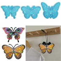 Холографска висулка за пеперуда силиконова плесенка DIY Keychain` Butterfly Y9B8
