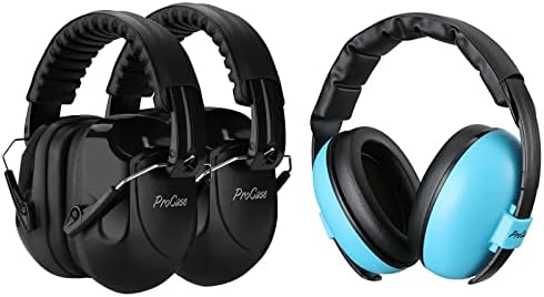 ProCase 2 Опаковки Защитни слушалките с Шумопотискане Комплект с Детски Антифони За защита на ушите