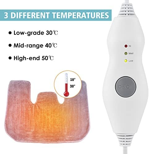 Електрическа топло inBEKEA - Топло за облекчаване на болки в шията и раменете, стираемая с 3 настройки за отопление, защита от прегряване, с топъл Шал от коралов руно