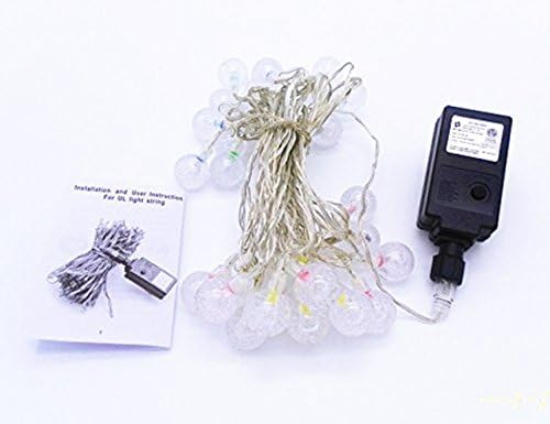 Слънчевата енергия 30LED Bubble beads осветява ред за коледа сватбена рокля string light