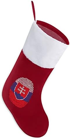 Словакия Пръстови Отпечатъци Коледен Окачен Отглеждане на Сладък Дядо Чорап за Коледно Декориране на Подаръци