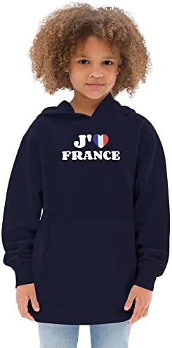 Младежки Hoody с Флага на Франция J ' aime за момичета - Hoody с качулка за момчета I Love France, Hoody за тийнейджъри отвътре