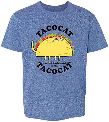 Поп Threads Tacocat, Написани Отзад Напред, - това е Tacocat, Забавна тениска с Котка Тако, Младежка Тениска За Момичета