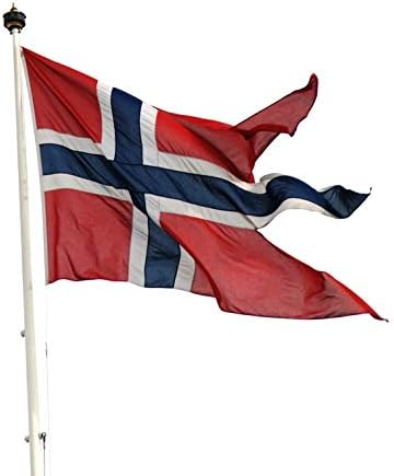 Вятър 3x5 Норвежки военен флаг с Ласточкиным опашка в 3 'x5' Втулки за банери (Висококачествен полиестер), които са Устойчиви на избледняване