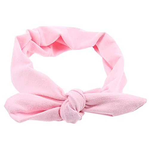 Превръзки за глава за малки момичета с Лъкове, Бебешки Ленти за коса от смесени-памук, цветен санитарен възел за момчета (розово, един размер)