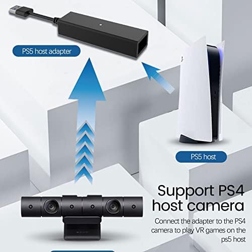 Кабел-адаптер HappyF PS5 VR, USB 3.0 за мъже и жени, Кабел-адаптер за Соматосенсорной игрова конзола VR, Адаптер за мини-камера, Подходящ за игри конзоли PS5, Аксесоари за игрови