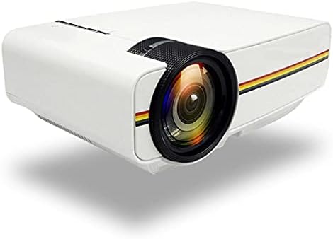 FZZDP Актуализиран мини проектор 1080P 1800 лумена Преносим LCD led проектор за домашно кино, съвместим с USB, 3D проектор (Цвят: OneColor, размер: YG410)
