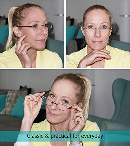 LUR 7 Опаковки очила за четене без рамки + 3 опаковки на метални очила за четене (общо 10 двойки ридеров + 1,50)