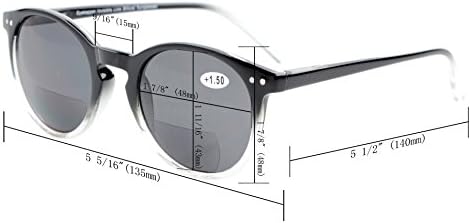 Eyekepper Спестете 10% на 2 опаковки бифокальных слънчеви очила Sunshine Readers Oversize Round Cat Eye Black + 2.50