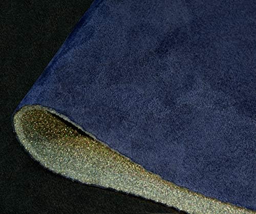 Тъмно-тъмно син плат за тапицерия на тавана Microsuede Deluxe с поролоновой подплата за салони на автомобили, подплата от микро велур на покрива и панели - 108 x 60 (3 ярд)