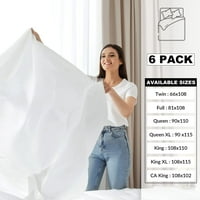 Пакет от плосък лист бял t- памук богати перкали хотел кралица xl