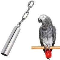 Неръждаема стомана Bell Toy Birdcage висяща хапеща играчка папагал Папагал Конура африкански сив, малък