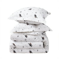 Нов сезон Естествено твоят - Фланелен отпечатани пилета с 3 части King Comforter комплект за възрастни