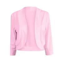 Tking Fashion Fashion's Casual Solid Color Cardigan Top Molid Color Jacket Малък костюм - XXL