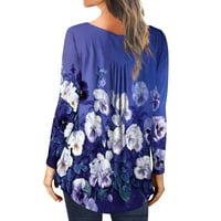 Durtebeua ризи с дълъг ръкав за жени флорални двойни слоеве блузи свободни прилепнали плитки мрежести ризи