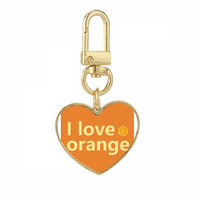 Любов плодов оранжев арт деко модна златна сърцевина ключодържател метал
