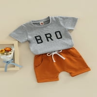 Новородено бебе момче дрехи Лято с къс ръкав тениски върхове плътни цветове шорти месеци момче ежедневни тоалети