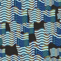 Ahgly Company вътрешен правоъгълник с шарени северни светлини Сини килими, 4 '6'