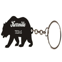Kerrville Texas Souvenir Metal Bear Keychain