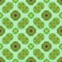 Ahgly Company вътрешен правоъгълник с шарени пастелни зелени килими, 2 '4'