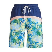 Luiyenes Beach Shorts for Men Summer Striped Full Cut Men's Swim Trunks