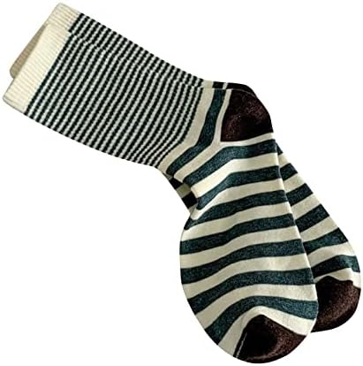 Дамски Есенни и Зимни Чорапи В Ивицата е със Средна дължина, Топли Чорапи до Коляното за Момичета