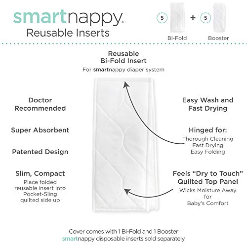 Памук Плат SmartNappy от Amazing Baby, калъф за подгузника от хибридна тъкан NextGen + 1 Множество поставяне на два пъти