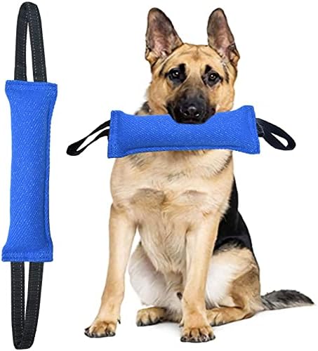 Играчка куче за теглене на въже Clysrou, Твърда джутовая възглавница за хапка - Трайно обзавеждане за дресура - Интерактивна играчка за кученца от големи кучета.