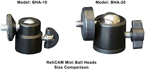Топка корона RetiCAM® Mini BHA10 - Метална Топка корона със завъртане на 360° и наклон на 90° За закрепване на статив - BHA10,