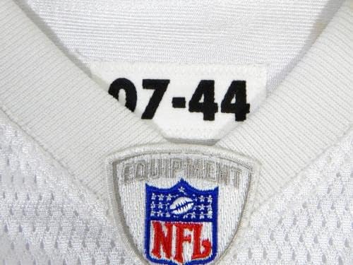 2007 San Francisco 49ers Джон Syptak 59 Излиза в играта Бяла риза 44 DP28543 - Използваните тениски за игри NFL Без подпис