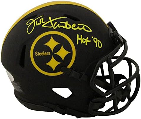 Мини-Каска Jack Lambert с автограф на Питсбърг Стийлърс Eclipse Mini Helmet HOF JSA 28190 - Мини-Каски NFL с автограф