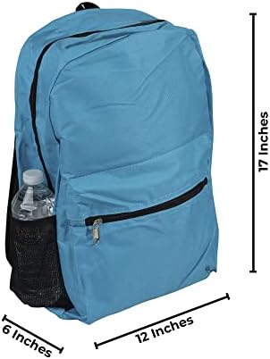 Upper Midland Products 25 Опаковки Обемни чанти за книги, 17-цолови Обемни раници, Лека Студентски чанта за гърба, Раници