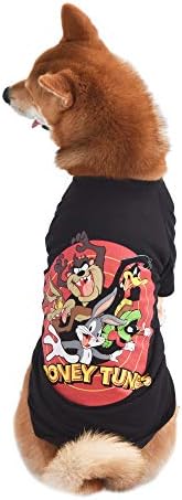 Тениска за кучета с героите от LOONEY TUNES, Черен размер Large | Голяма Мек Пуловер-тениска за кучета за всички кучета |