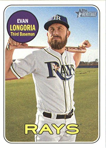 2018 Бейзболна картичка Topps Heritage 397 Евън Лонгория Лъчи MLB NM-MT