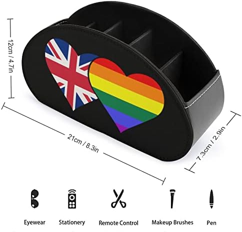 ВЕЛИКОБРИТАНИЯ Британски Флаг и знамето на ЛГБТ Притежателя на Дистанционното Управление От Изкуствена Кожа Дистанционно