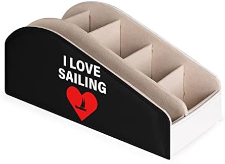 I Love Sailing Притежателя на Дистанционното Управление от Изкуствена Кожа Кутия-Органайзер с 6 Отделения на Кутия За Съхранение