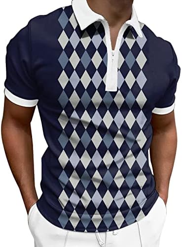 XXBR Летни Ризи с къси ръкави за мъже, 2022 Нови Мъжки Блузи за голф джоб с Къс Ръкав в Карирани и Шарени, Ежедневни Риза