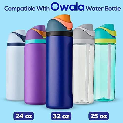 BABORUI 3 бр. Сменяеми Сламки за бутилки с вода Owala, за Многократна употреба Пластмасови Епруветки със Сламен Четка, Съвместими