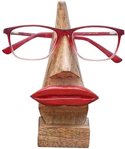 гд ДЕСИ ГЕНЕРАЛ Дървени Вътрешни Декоративни Слънчеви Очила ръчно изработени във формата на носа/Държач за очила, поставки