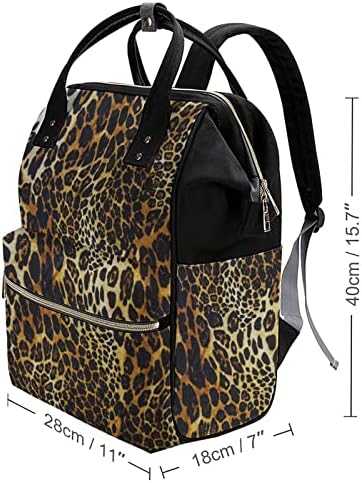 Чанта за Пелени с Леопардовым Модел Раница Водоустойчива Чанта За Майките Раница с Голям Капацитет