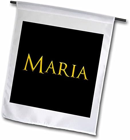 3дРоуз Мария Красиво име за момче в Америка. Жълто на черно - Знамена (fl-362784-1)