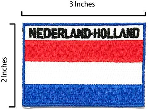 A-ONE - Нашивка с Гаагским щит + Нашивка с флага на Холандия, Патриотични ленти за палто, Уникален Фирмен знак Holland Den