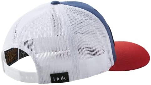 Мъжки окото бейзболна шапка за шофьори на камиони HUK | Капачка за риболов с Антирефлексно покритие, Американа - Саргассово морето, Един размер САЩ