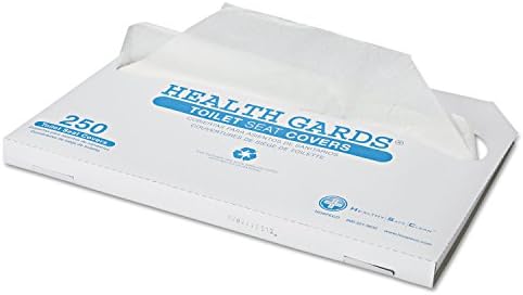 Калъфи за седалките на тоалетната чиния Hospeco Hg1000 Health Gards, Сгънати наполовина, Бели, 250 броя / опаковка, 4 опаковка