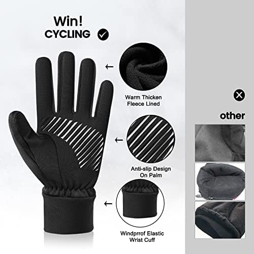 Зимни Ръкавици за мъже и Жени, Модернизирани Ръкавици със Сензорен екран, Ветроупорен Ръкавици за студено Време, Топлите