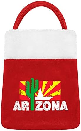 Стари Чанти с Кактусовым Флага на Аризона, Коледна Празнична Торбичка, Коледна Торбичка за Украса на Празнични Партита
