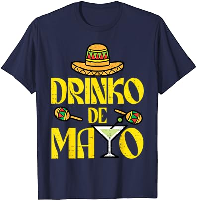 Drinko De Mayo Забавна Тениска Cinco De Mayo за Мексикански партита Fiesta