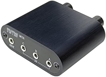 Аудиопереключатель AFLHYJK 3,5 мм с водачи за регулатор на силата на звука, 3 в 1 От 1/8 aux switcher, Блок за избор на сплитер,