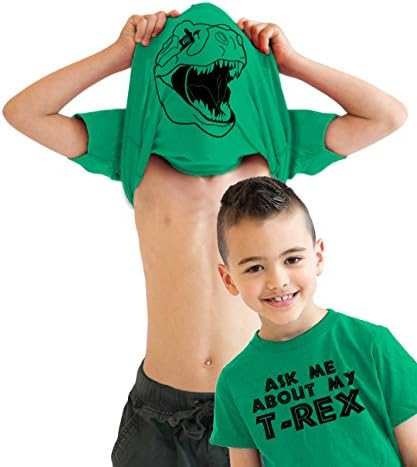 Младежите Ме Питат За моята тениска Trex Забавен Стръмен Динозавър Флип Графичен Принт Деца